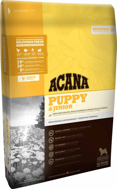 Hrana uscata pentru caini Acana Puppy si Junior 17 kg